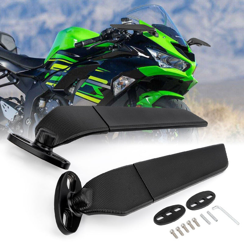 Adjustable Rearview Wind Wing Mirrors for Kawasaki NINJA ZX6R 2001-2004
