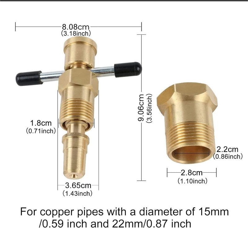 Olive Remover Ferrule Puller Brass Copper Pipe Fitting Plumbing Tool 1/2 3/4