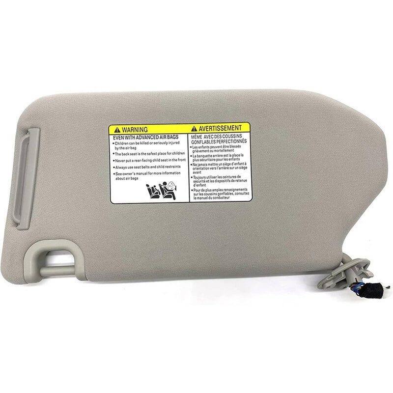 Right Passenger Sun Visor with Lamp for 2013-2018 Nissan Pathfinder QX60 Grey