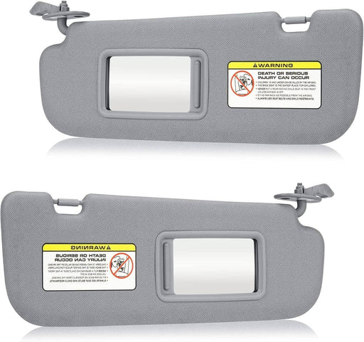 DURAFORCE Pair Sun Visor with Mirror Driver Passenger Side for Hyundai Veloster 2012-2015