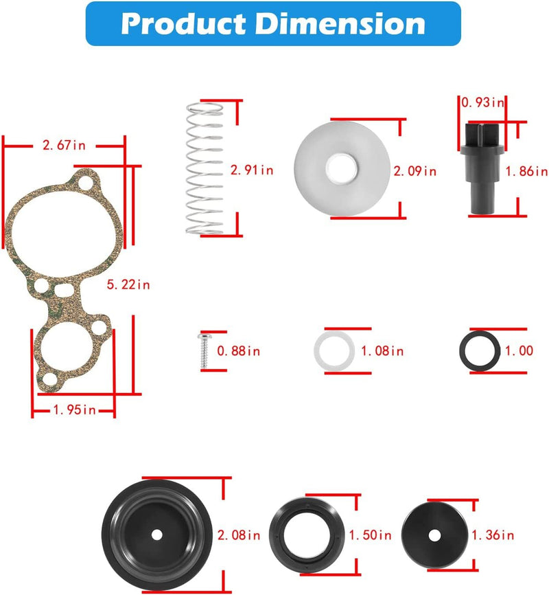 803062T1 Poppet Valve Diaphragm Kit for Mercury 135 150 175 200hp 2.0L 2.5L V6