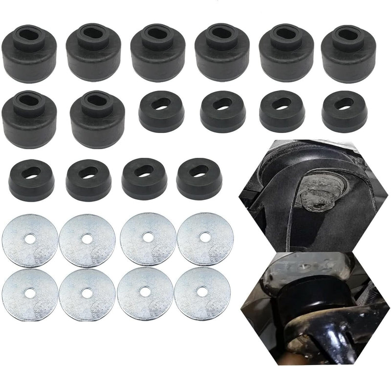 7-141 Body Cab Mount Bushing Kits for 1999-2014 Chevy Silverado 1500 GMC Sierra