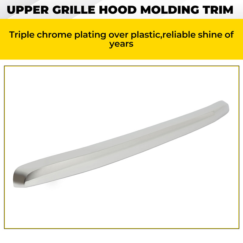 Chrome Upper Grille Hood Molding Trim for GMC Sierra 2500HD 3500HD 2011-2014