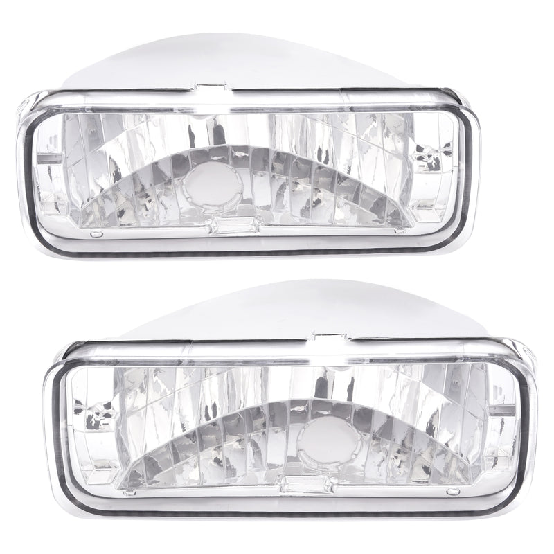 Clear Lens Front Bumper Turn Signal Light Assembly for Chevy Camaro 1985-1992 2X