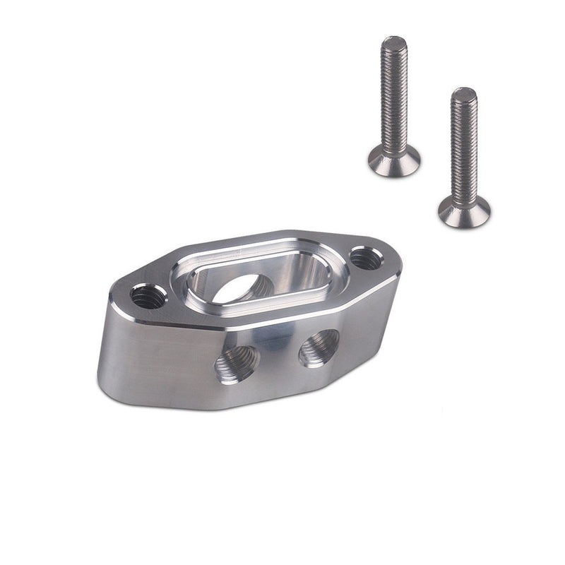 LS Twin Turbo Dual 90 Degree 1/8 Inch NPT Oil Feed Line Adapter Plate LS1