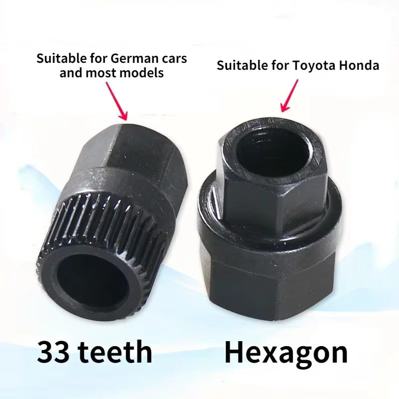 33 Spline Hexagon Alternator Clutch Free Wheel Pulley Removal Installation Tool