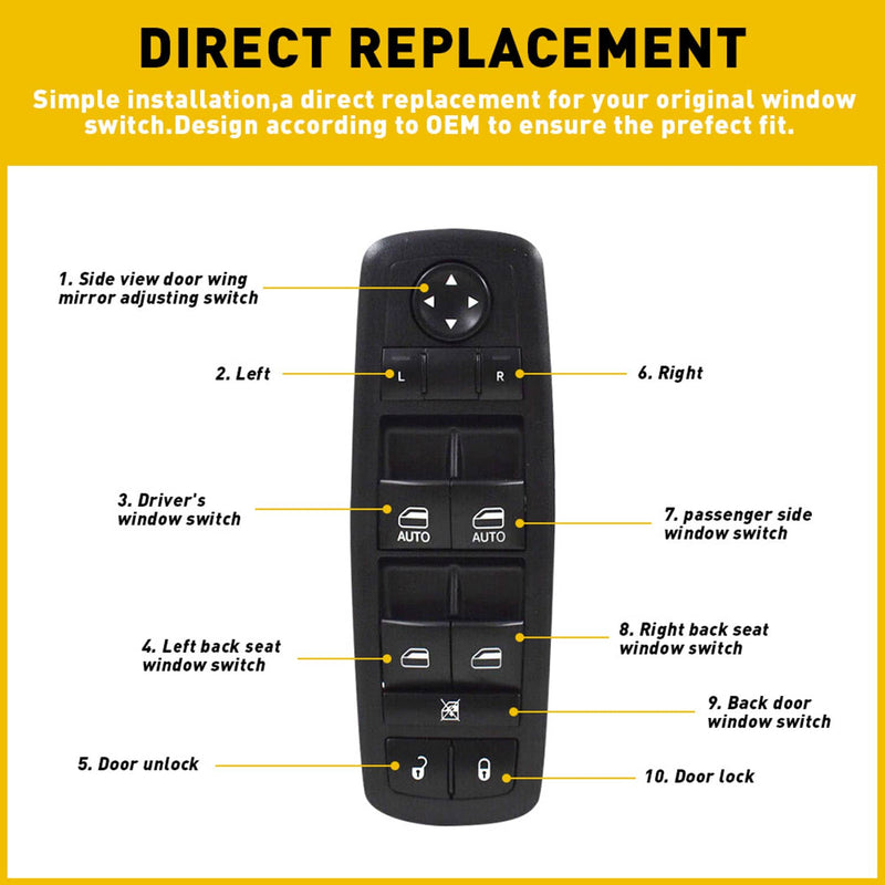 68086693AC Power Window Master Control Switch for Jeep Grand Cherokee Dodge Car