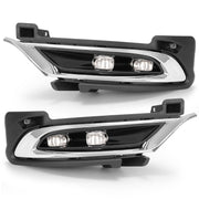 DURAFORCE LED Chrome Fog Lights Driver Passenger Side for Chrysler 300 2015-2024 2021 Pair