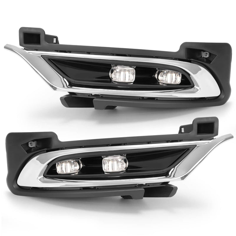 DURAFORCE LED Chrome Fog Lights Driver Passenger Side for Chrysler 300 2015-2024 2021 Pair