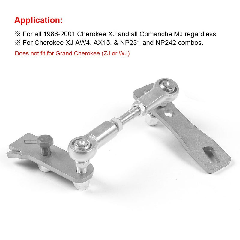 Stainless Steel Transfer Case Linkage Kit for 86 01 Jeep Cherokee XJ Comanche MJ