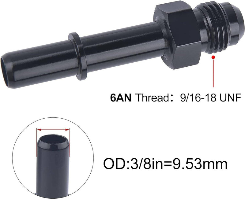 6AN 20FT E85 PTFE LS Swap EFI Fuel Line Fitting Nylon Braided Kit
