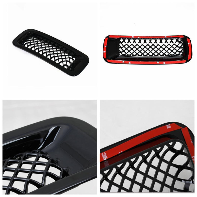Black Front Mesh Grill Grille Insert Cover for Jeep Patriot 2011-2017 7 PCS