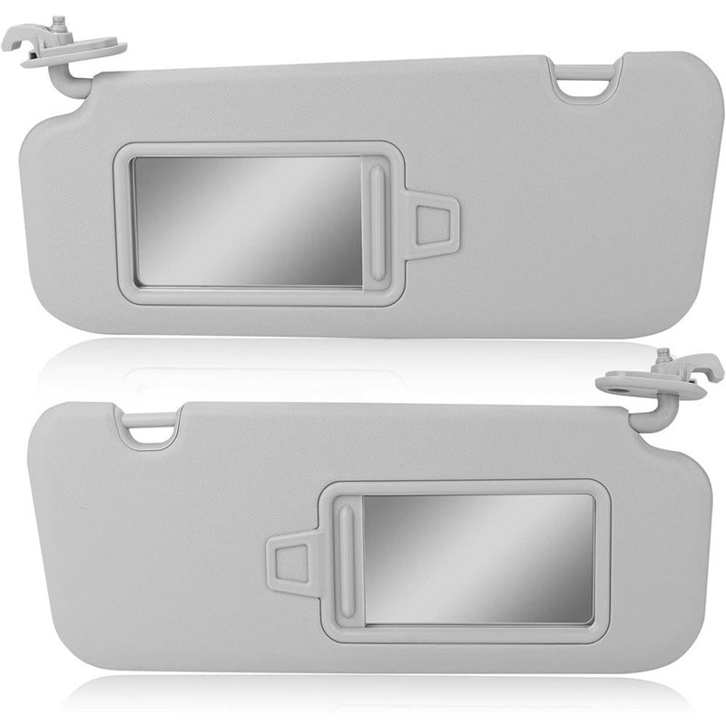 Gray Sun Visor with Mirror for Hyundai Elantra 2017-2019 Driver Passenger Pair