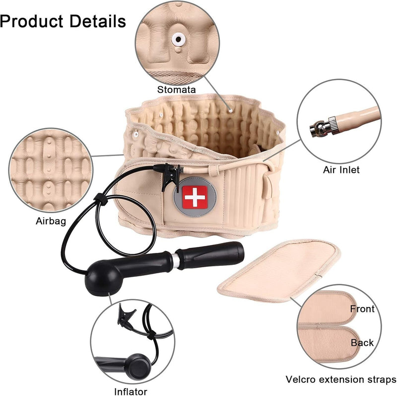 Decompression Back Brace Lumbar Belt Spinal Support & Extender Belt Air Traction