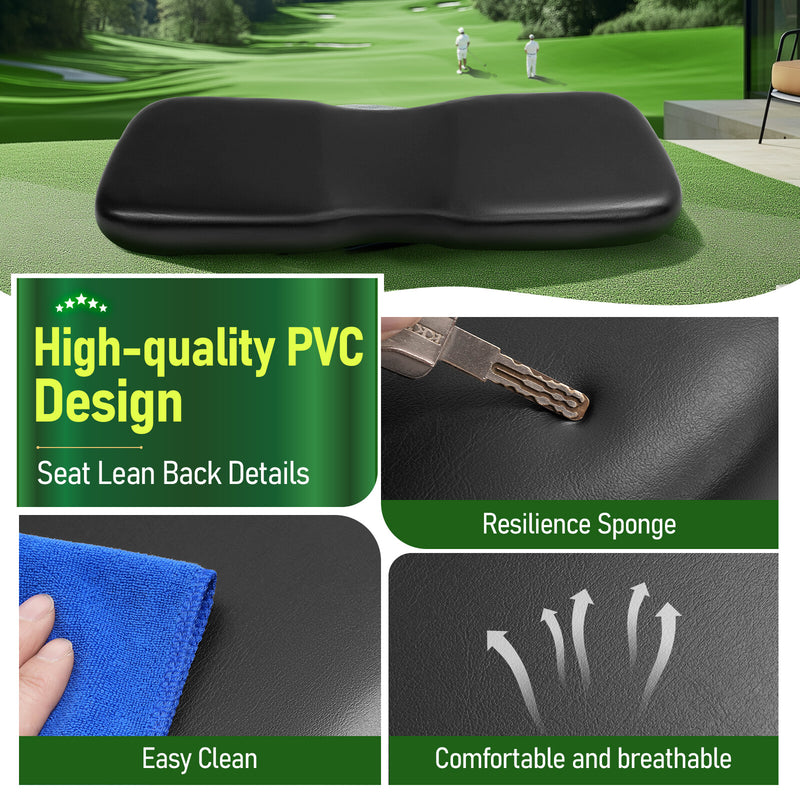 Front Seat Backrest Cushion Black Lean Back for Club Car DS 2000.5-Up Golf Cart