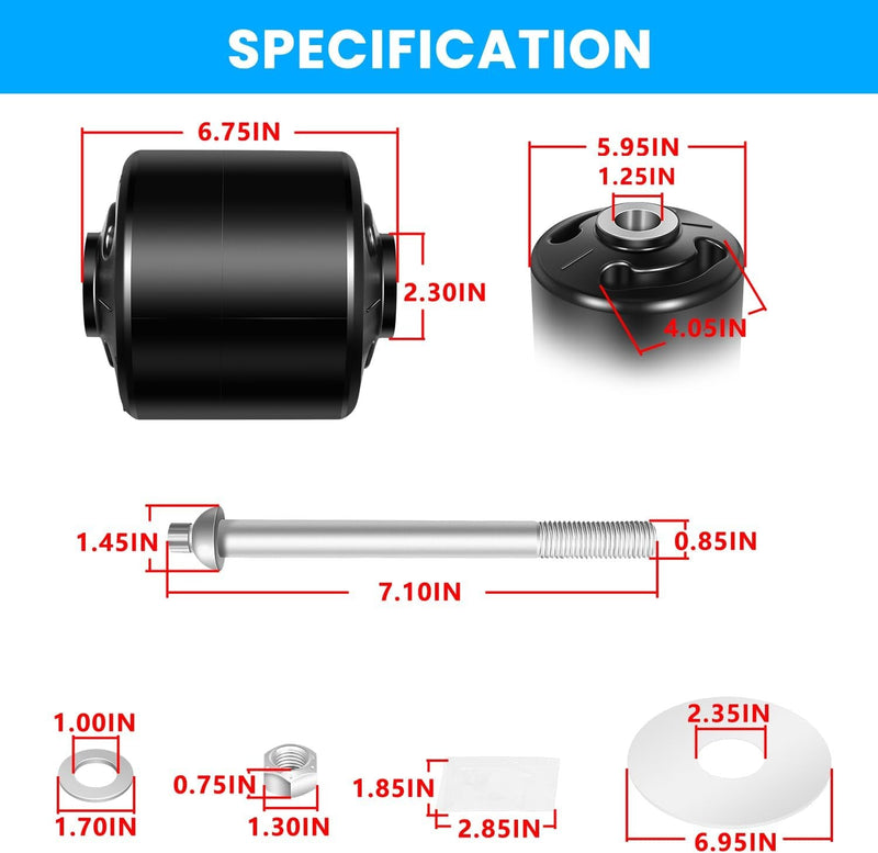 S-24691 Pivot Bolt Bushing Kit for Hendrickson Quik-Align Replaces S-21166