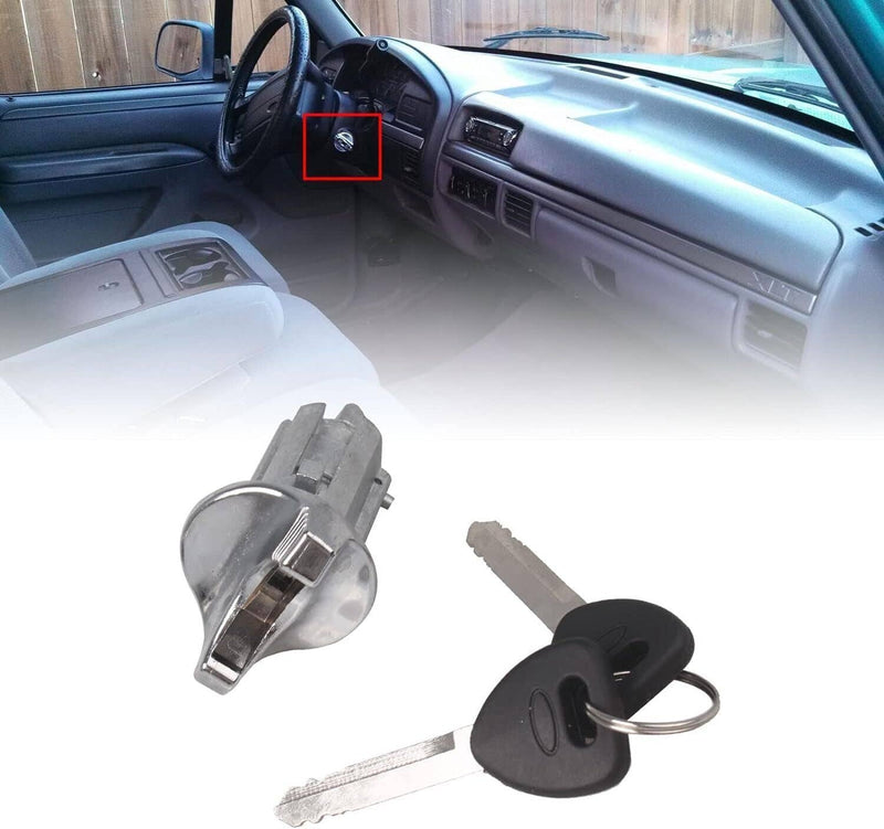 Ignition Door Lock Cylinder Set for Ford Bronco F-150 250 350 Keyed Alike
