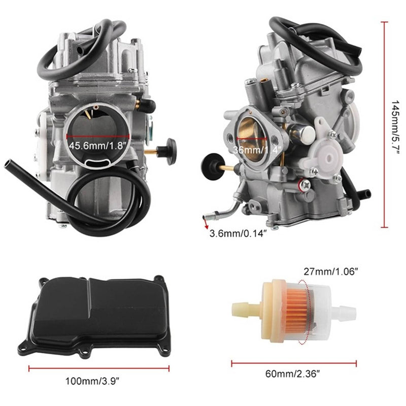 Carburetor w/ Base Cover for Yamaha Warrior 350 Big Bear 350 ATV