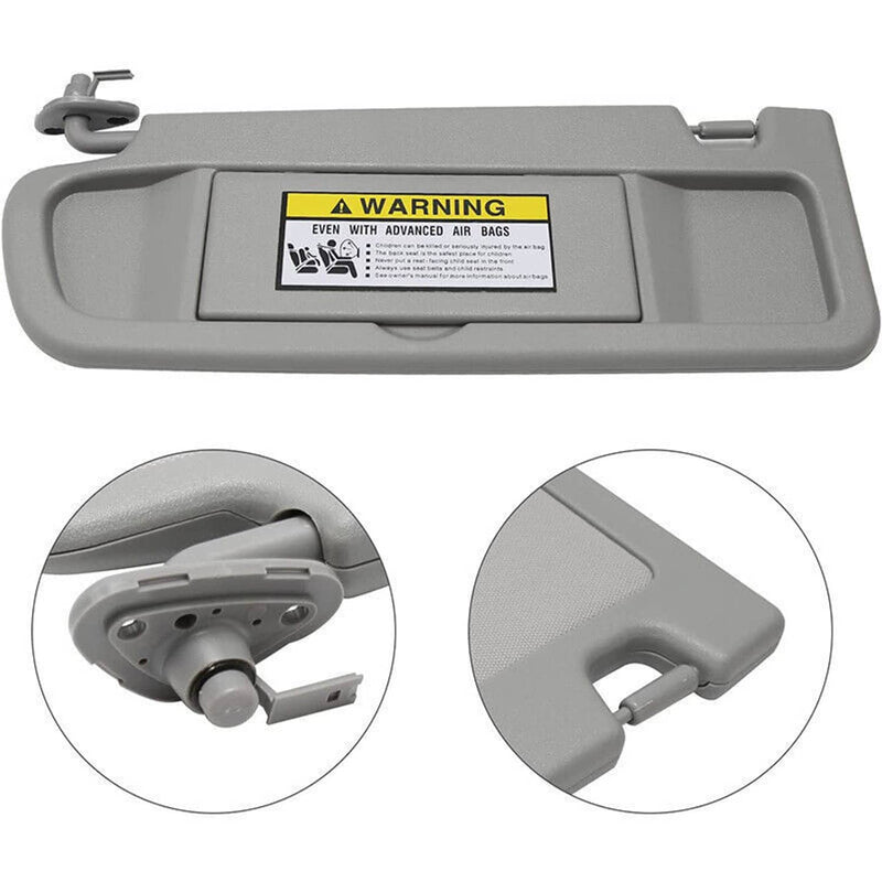 83280-SNA-A01ZC Left Driver Side Sun Visor for Honda Civic 2006-2011 Light Gray