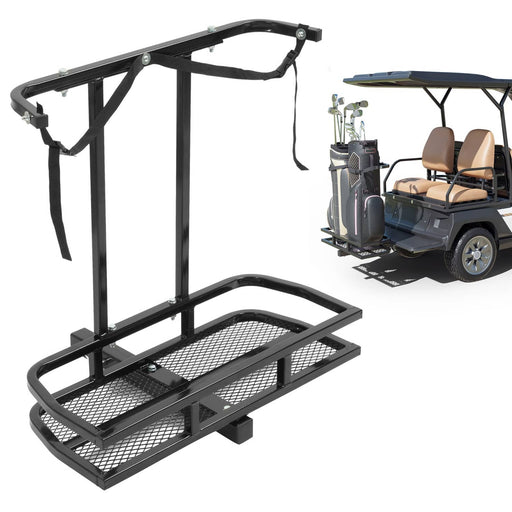 DURAFORCE Golf Bag Holder Rear Seat Attachment Rack for Club Car EZGO Yamaha