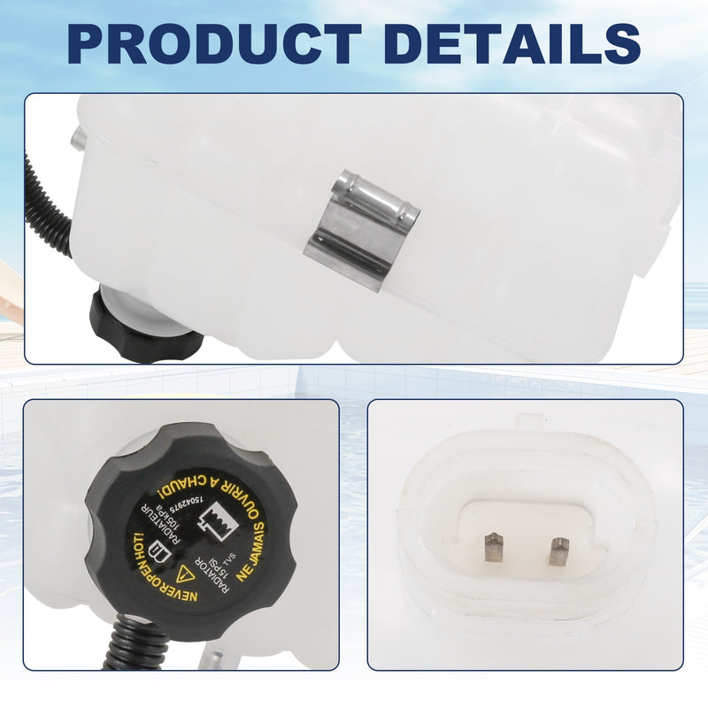 Coolant Recovery Tank Overflow Reservoir with Cap for GMC Chevy Cadillac H2 15PS