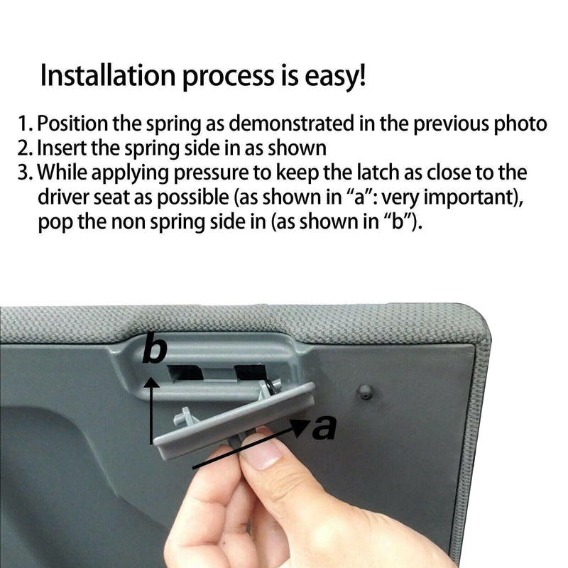 Gray Center Console Jump Seat Lid Latch for Ford F-150 F150 2010-2018