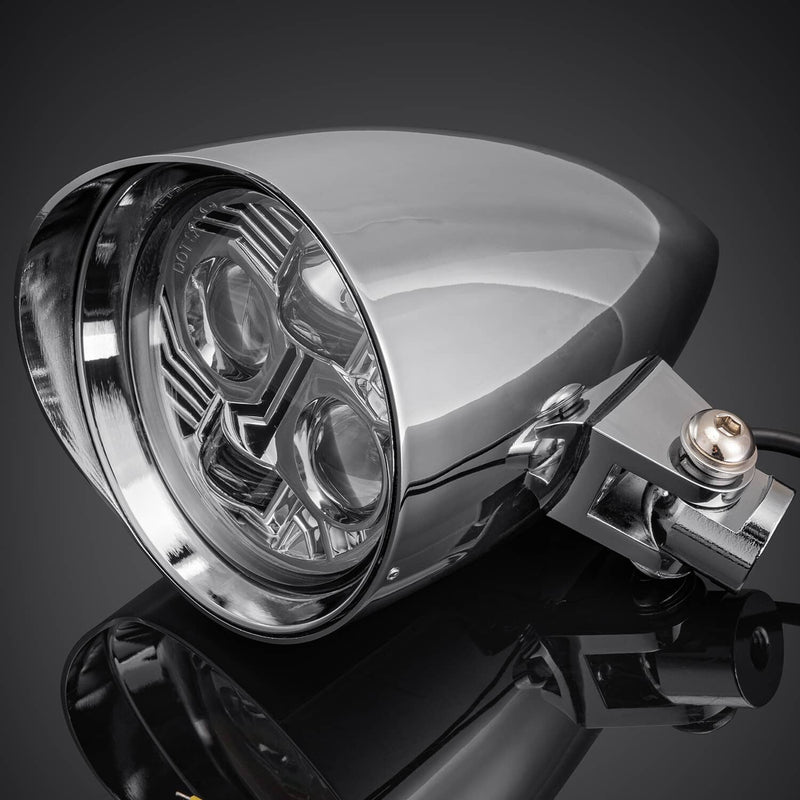 4.5" LED Motorcycle Bullet Vintage Head Lamp for Harley Dyna Softail