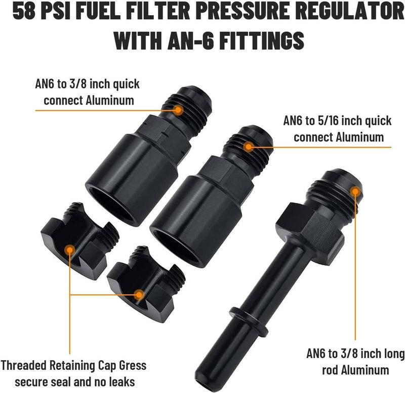 LS Conversion EFI Fuel Injection Line Fitting Adapter Kit FI Filter Regulator