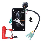 DURAFORCE 704-82570-12-00 Single Engine Key Switch Assembly Panel for Yamaha Outboard
