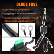 DURAFORCE No Hole UTV ATV Turn Signal Street Legal Blinker Kit for Polaris Can-Am CFMoto