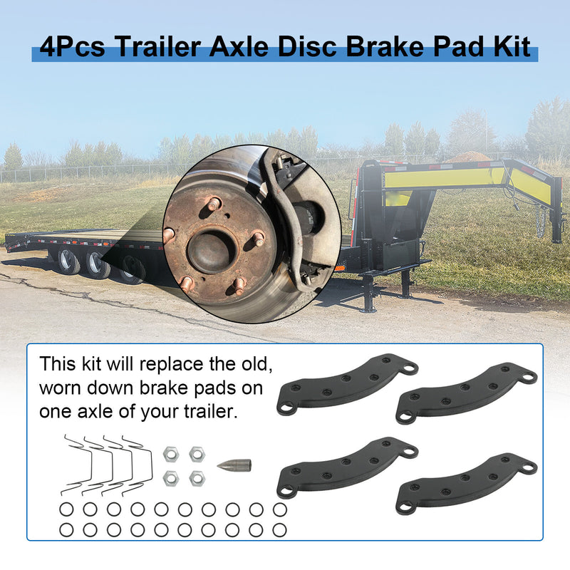 10k 12k Trailer Axle Disc Brake Pad Kit for Dexter K71-180-00 Pad Set 4Pcs