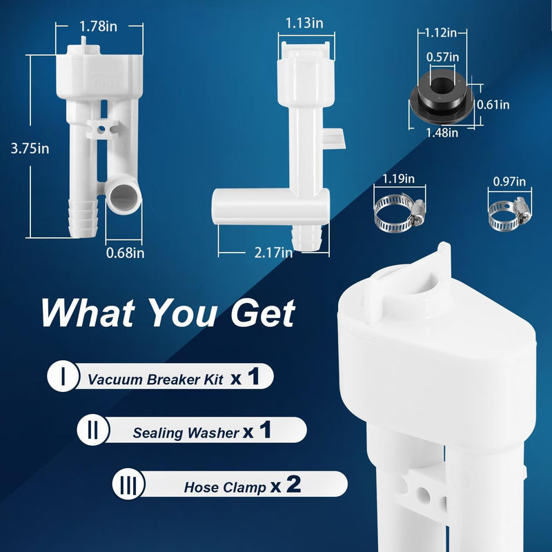 385316906 Vacuum Breaker Kit for Dometic SeaLand VacuFlush Traveler Toilets