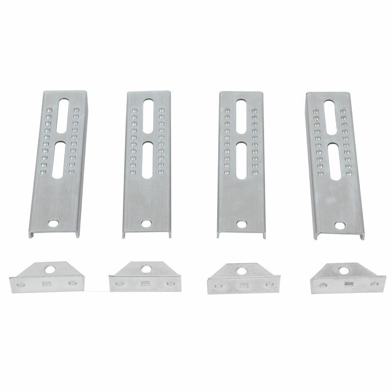8PCS 10" Galvanized Swivel Boat Trailer Vertical Bunk Board Brackets Bolster