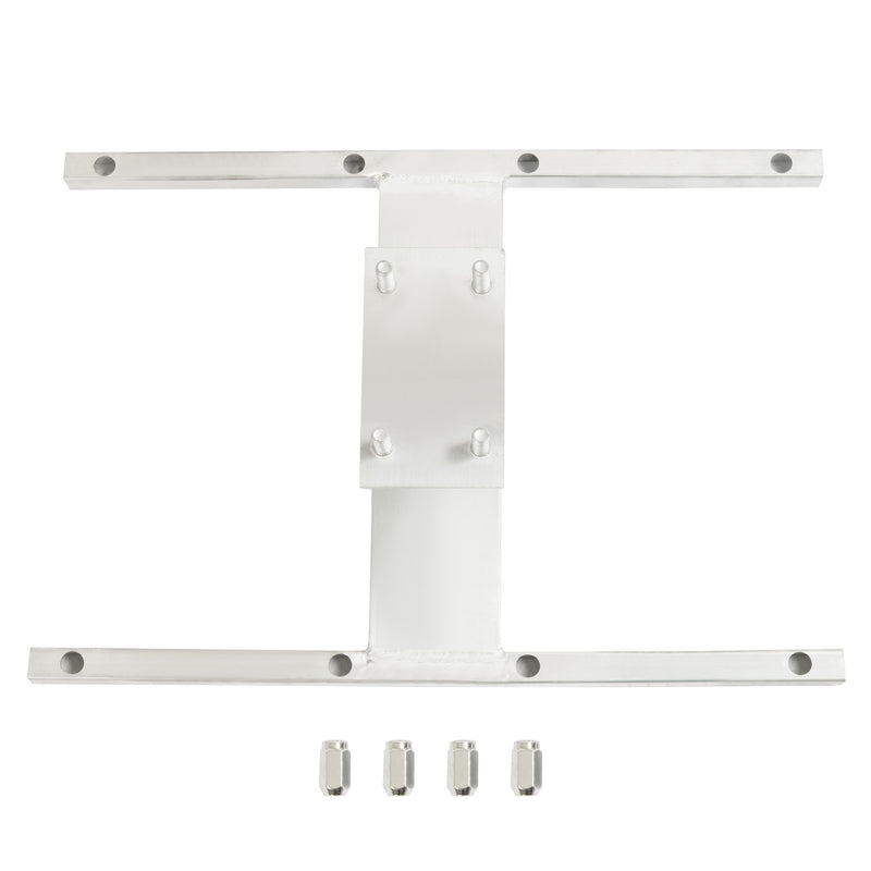 Aluminum H-Mount Trailer Spare Tire Carrier for 6-Lug Wheels w/Hardware