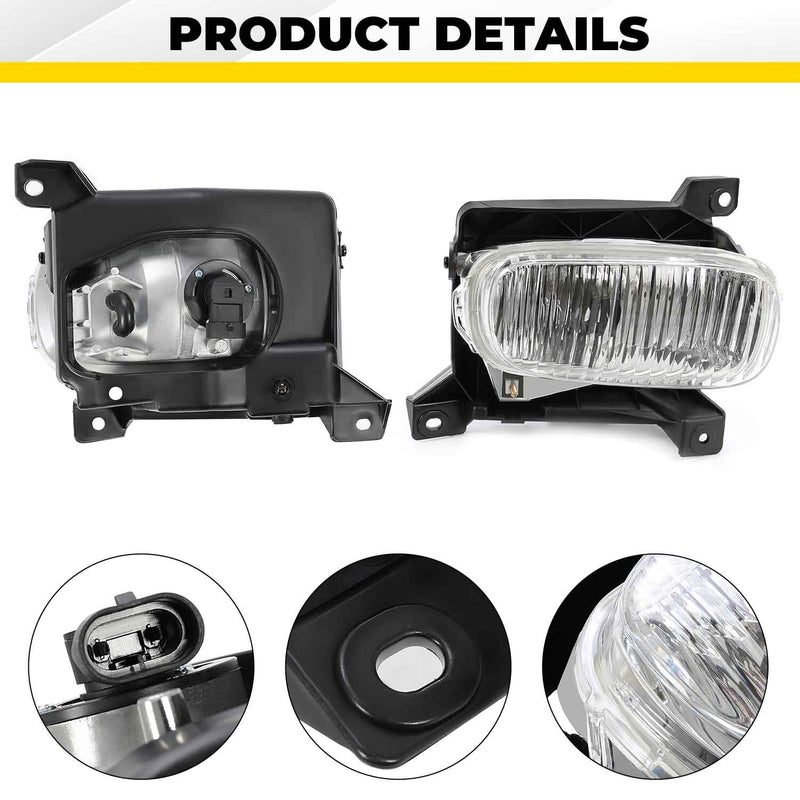 Fog Light Assembly Passenger Clear Lens with Bulb for Toyota Tundra 2000-2006