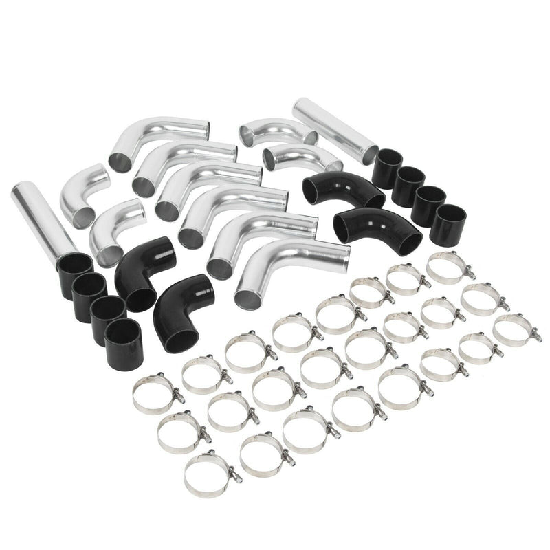 3 Inch Intercooler Piping Kit Coupler T-Clamps Universal Aluminum 12Pcs