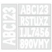 DURAFORCE Marine Boat White Sticker Decal A-Z Letters And 0-9 Numbers 3" 4 Sets