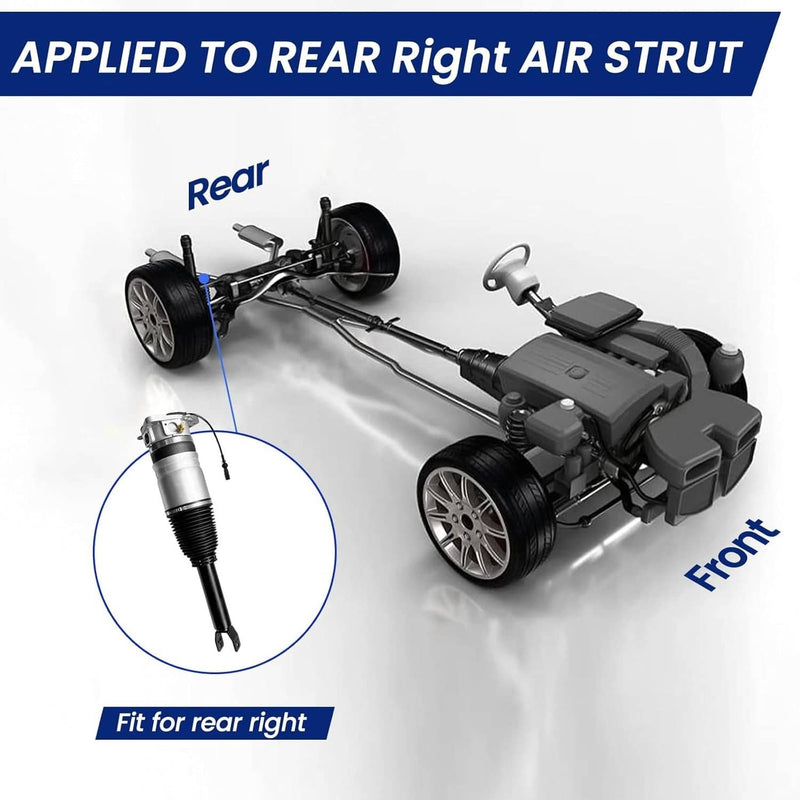 Pair Rear Air Suspension Shock Struts for Bentley Continental Flying Spur