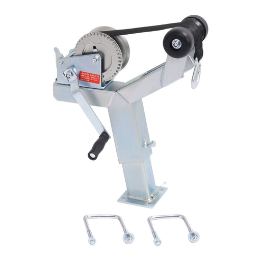 DURAFORCE 1400lbs Winch Stand Winch Post with Roller for Boat Trailers Adjustable