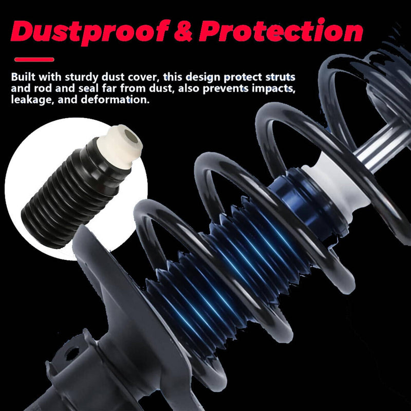 Set Front Complete Struts Shocks Coil Springs for 2010-2015 Toyota Prius 1.8L