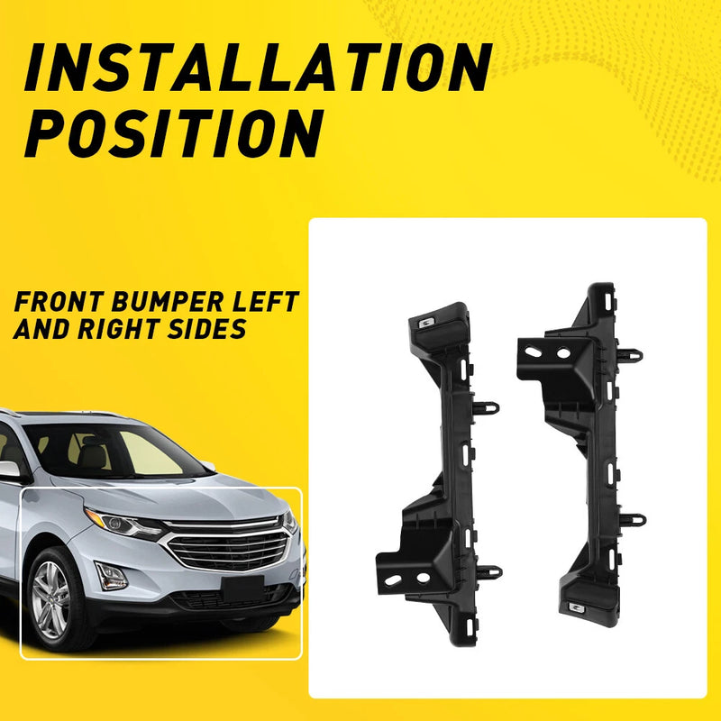 Fit 2018-2022 Chevrolet Equinox Front Bumper Reinforcement &Pair Support Bracket