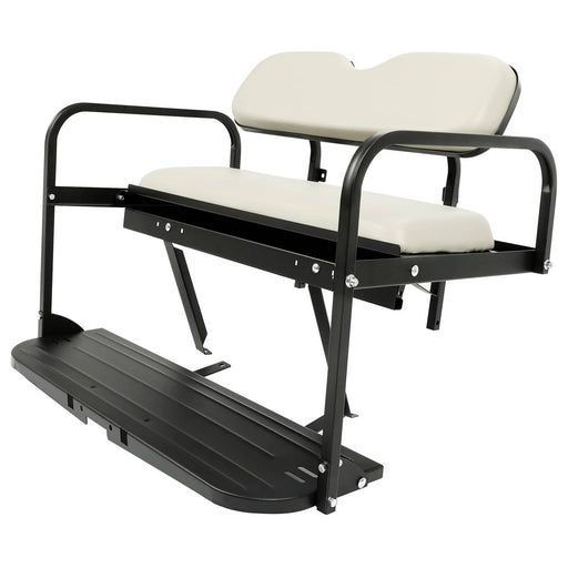 DURAFORCE Golf Cart Flip Rear Back Seat Kit Off White Cushions for Yamaha Drive G29
