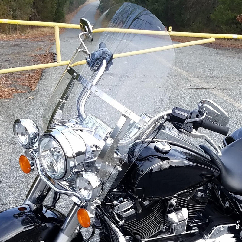 Detachable Clear Windshield with Bracket for Harley Touring Road King 94-24