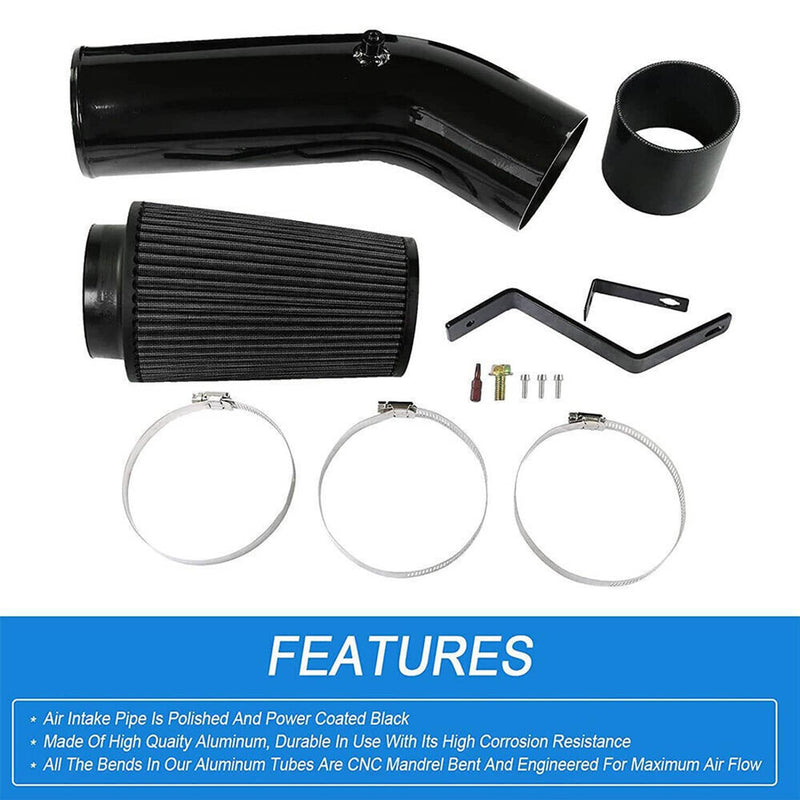 Black Cold Air Intake Tube Filter for Ford F250 F350 F450 7.3L Diesel