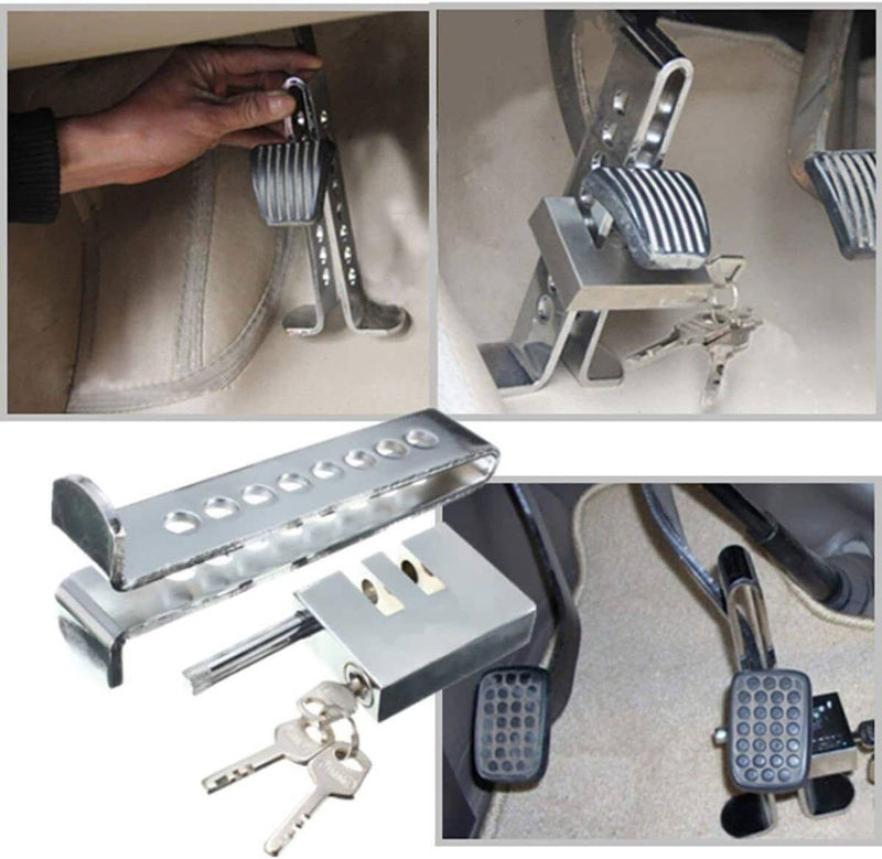 Brake Clutch Lock Vehicle Anti-Theft Device Car Pedal Security Lock Tool 3 Key