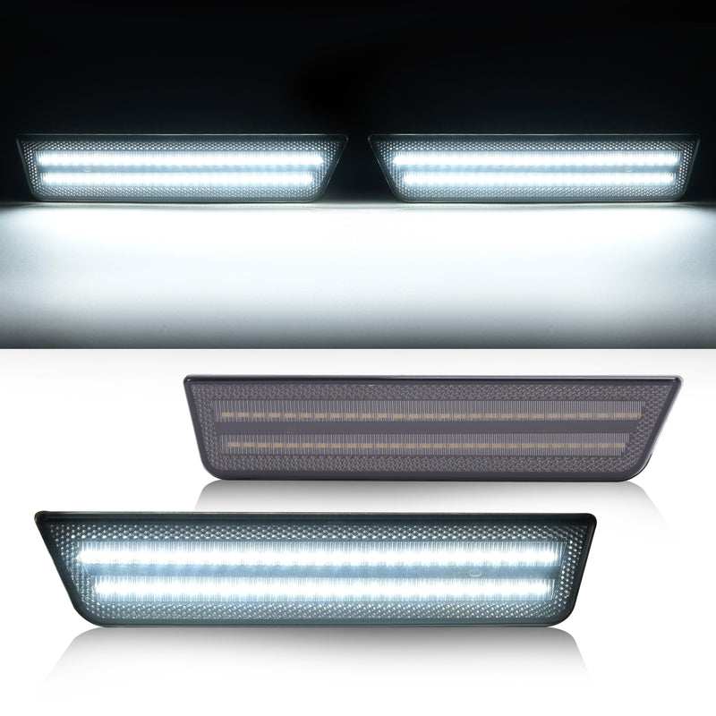 LED Front Side Marker Light White for Dodge Challenger Charger R/T Sedan 2008-14