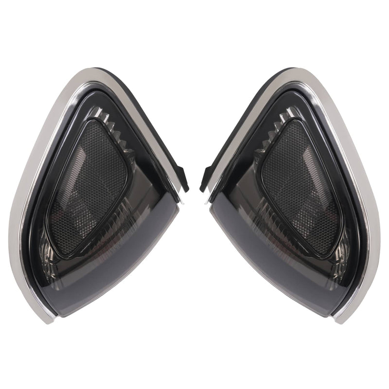 DURAFORCE Smoke Lens Chrome Trim Corner Lights Lamps for Toyota Tacoma 2001-2004 Pair