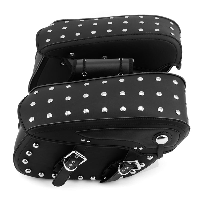 Pair Motorcycle Saddle Bags Side Luggage for Harley Electra Glide Sportster XL