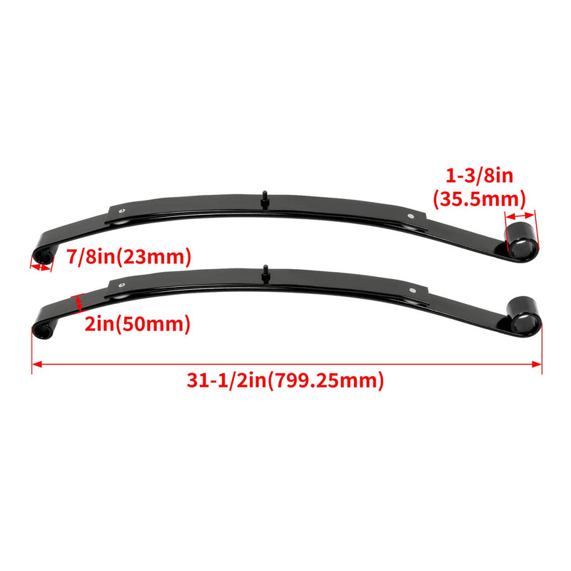 Rear Leaf Spring Kit Heavy Duty 2 Leaf for EZGO RXV 2008-Up Golf Cart Set of 2