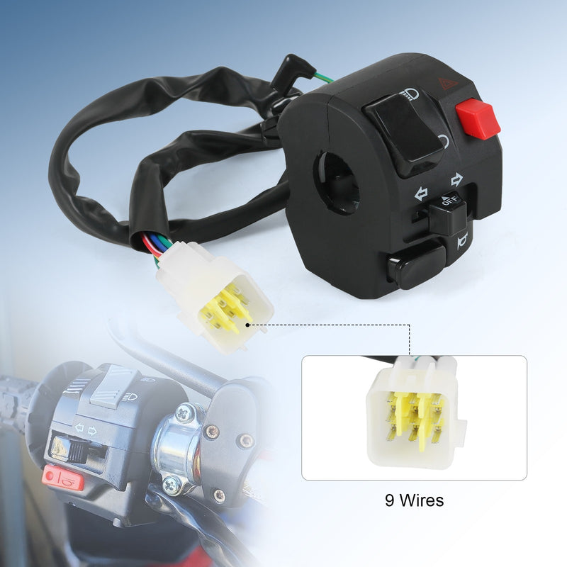 7/8" Handlebar Horn Turn Signal Fog Light Controller Switch for Motorcycle